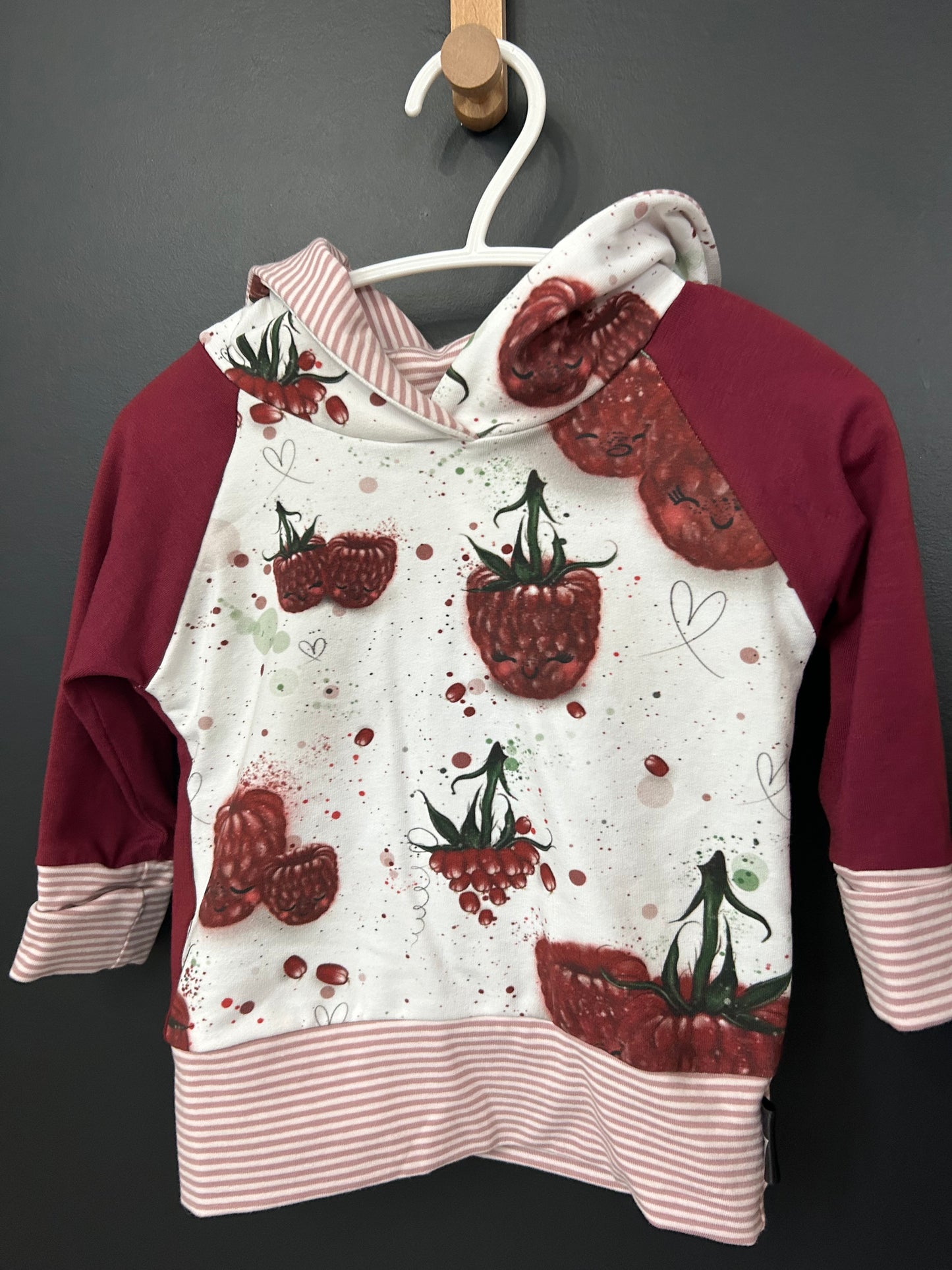 Hoodie évolutif 3-12 mois framboise