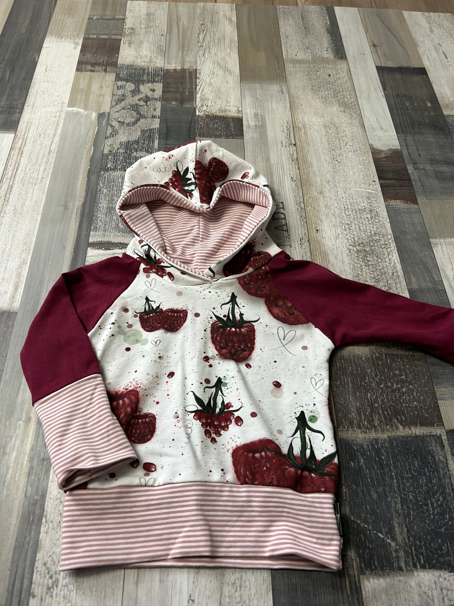 Hoodie évolutif 3-12 mois framboise