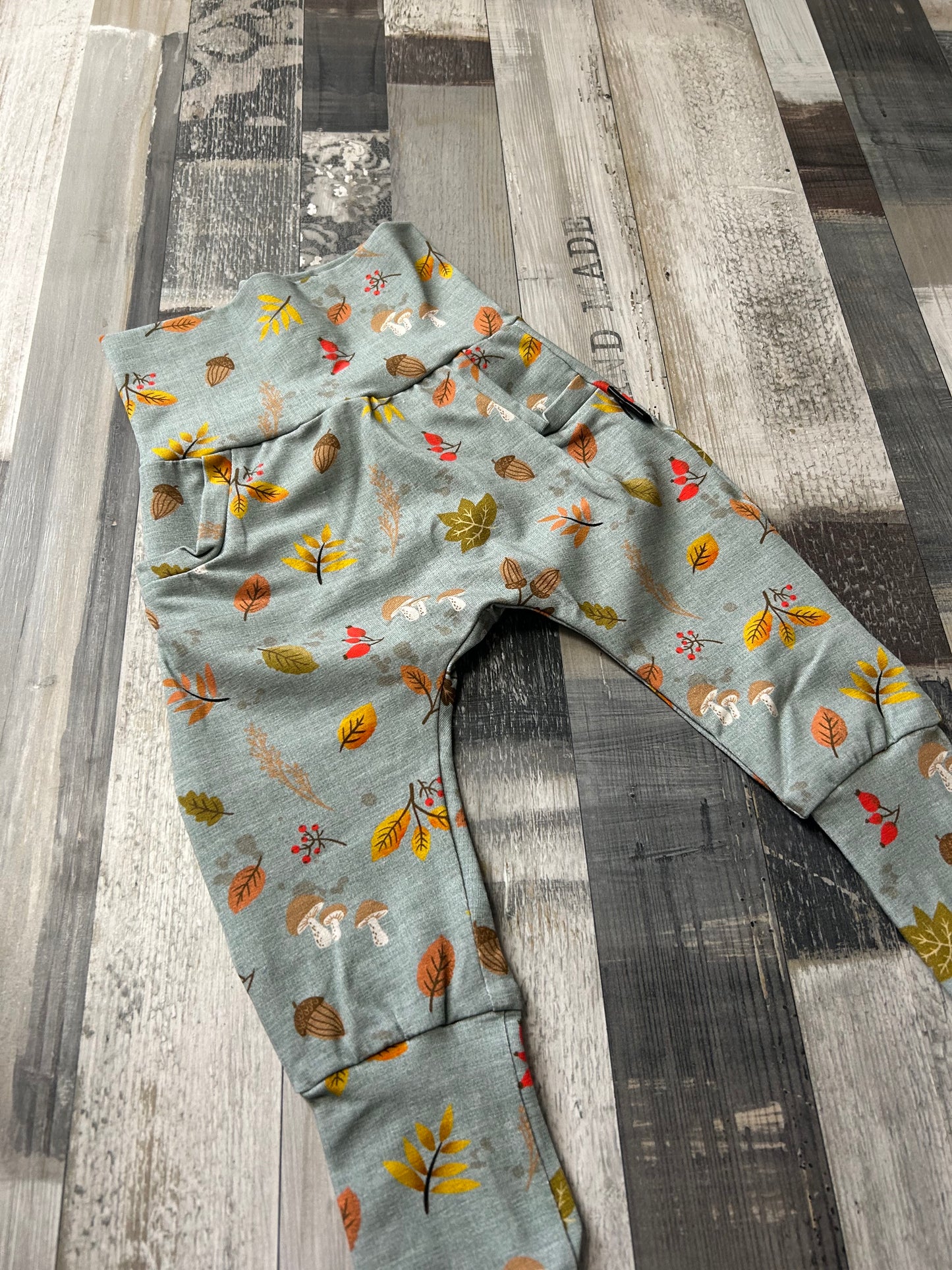 pantalon évolutif feuille d'automne 3-12 mois