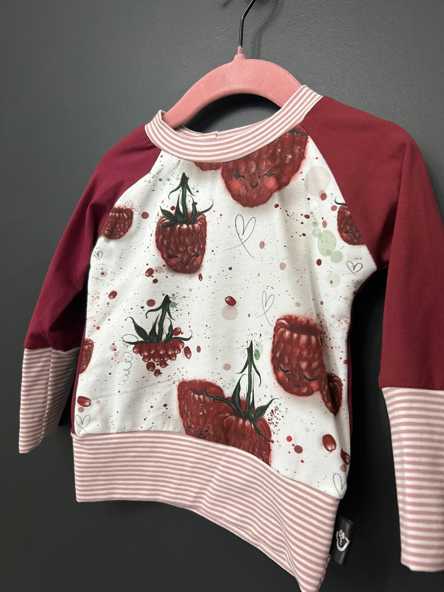 Crewneck évolutif 3-12 mois framboise