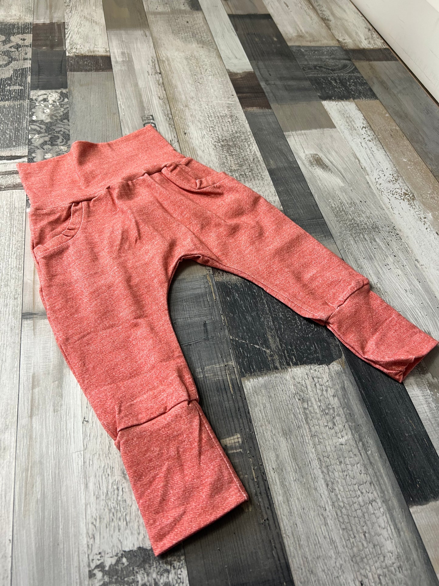 pantalons évolutif 3-12 mois corail effet denim