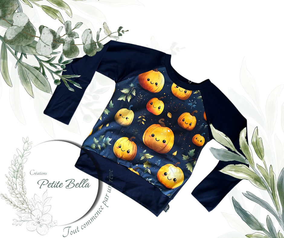 Crewneck citrouille 3-12 mois