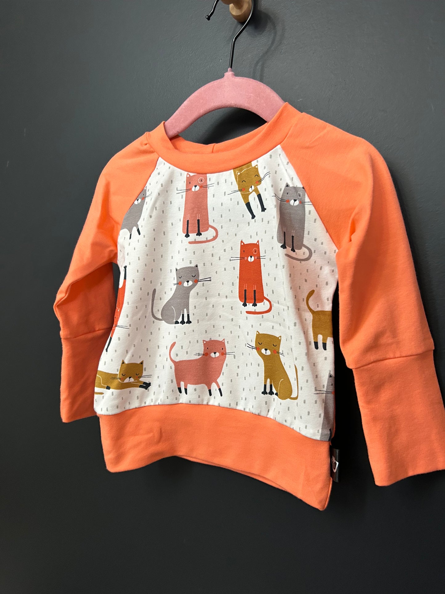 Crewneck évolutif chat corail pâle