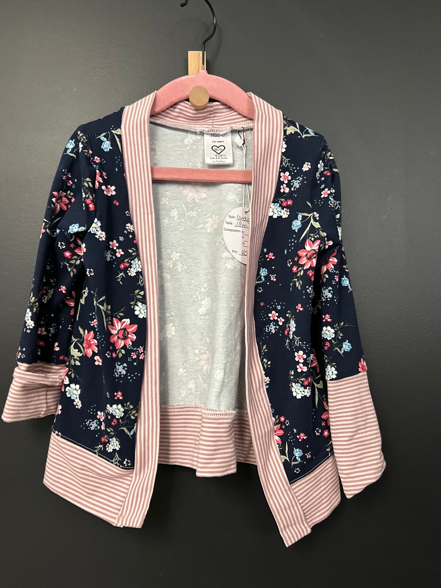 Cardigans 18mois -4 ans petites fleurs