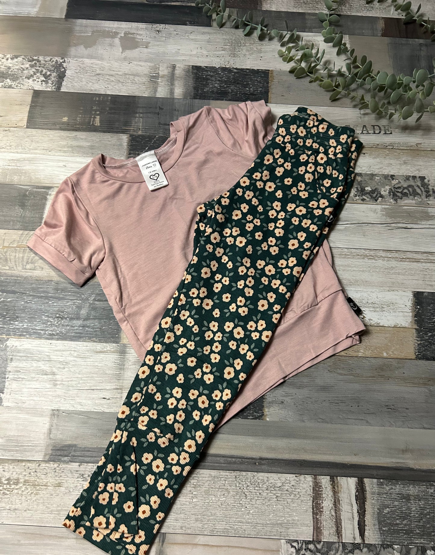 Jogger 3-6 ans poche avant petites fleurs