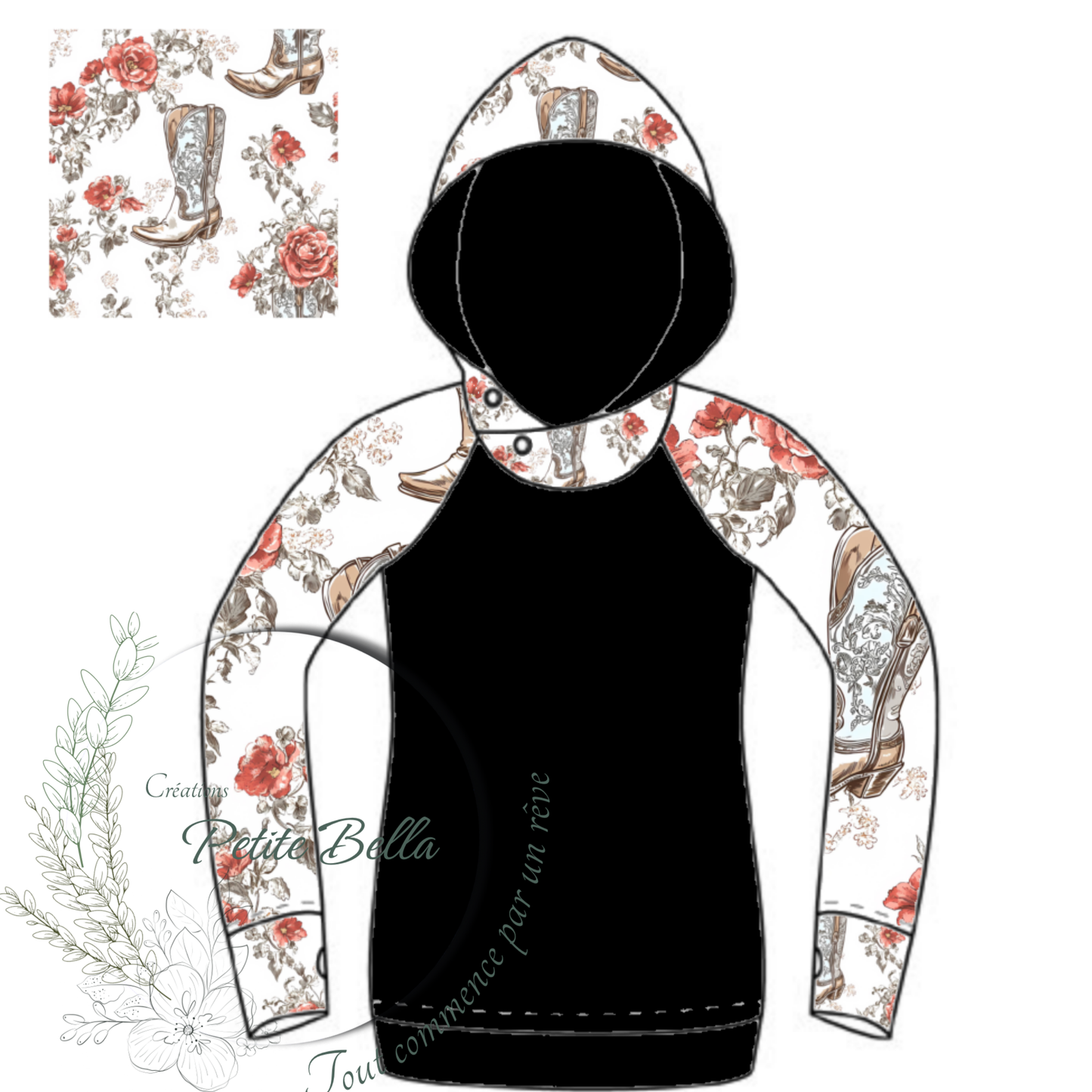 *** précommande hoodie Bella western ****
