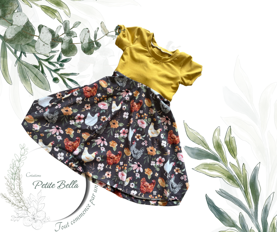 Robe Océane poule 4-7 ans