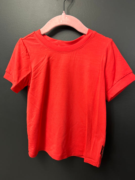 12-36 mois t-shirt rouge (sans bande de taille )le basique