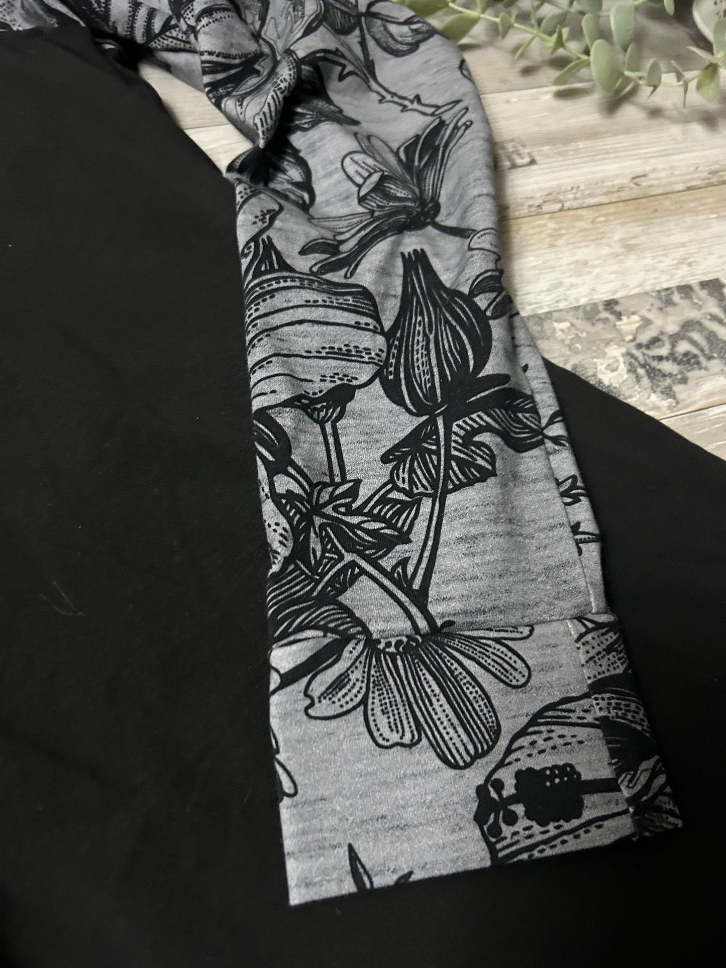 Tunique Callie noir/gris fleurs